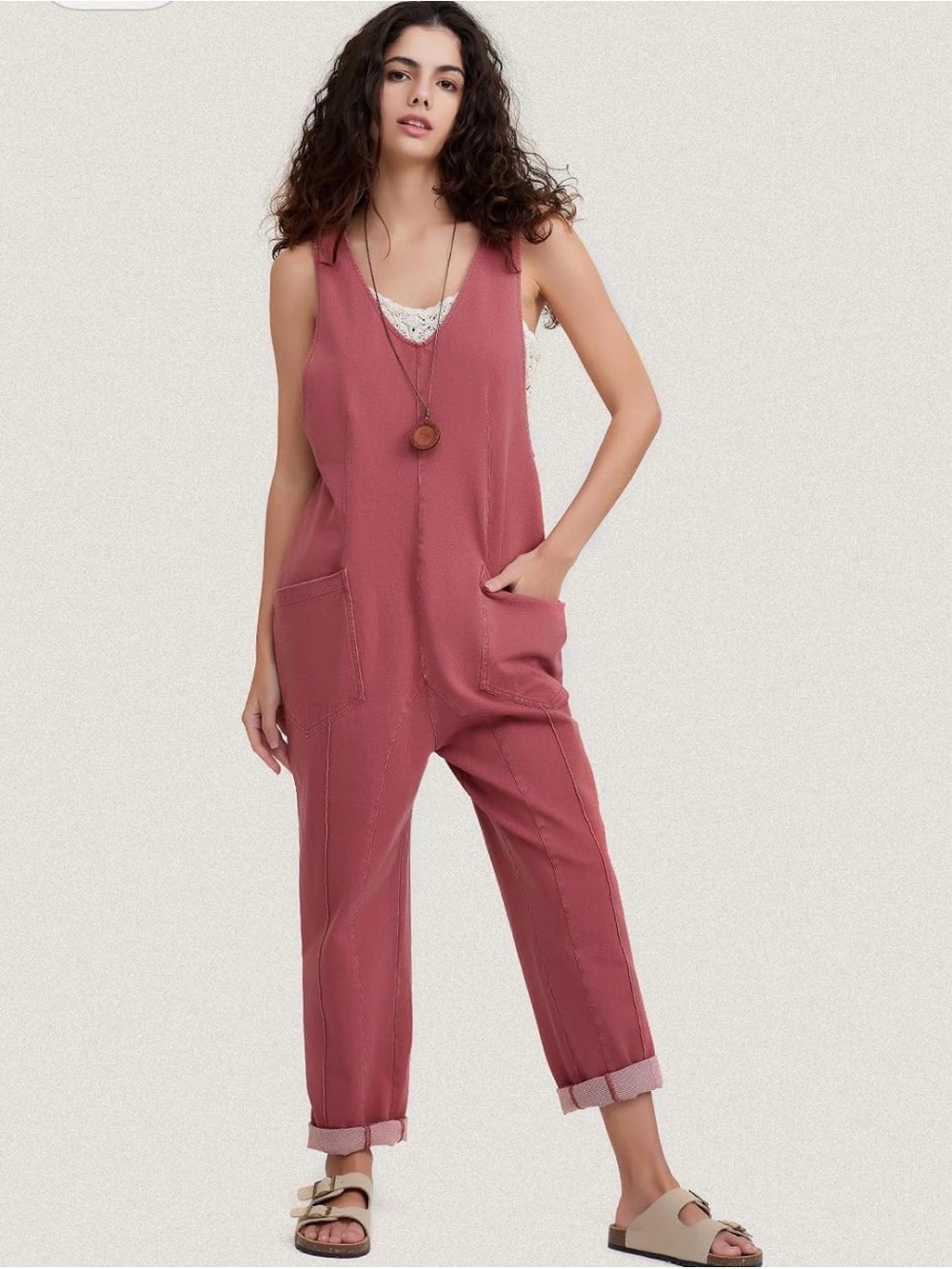 Exlura Women’s High Roller Denim Bib Jumpsuit – Size Small | Date Red